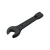 Solid Steel Open Slugging Wrench Spanner Black Coated Repair Tool with Hit-End Tail for Equipment Service and Fastener Care