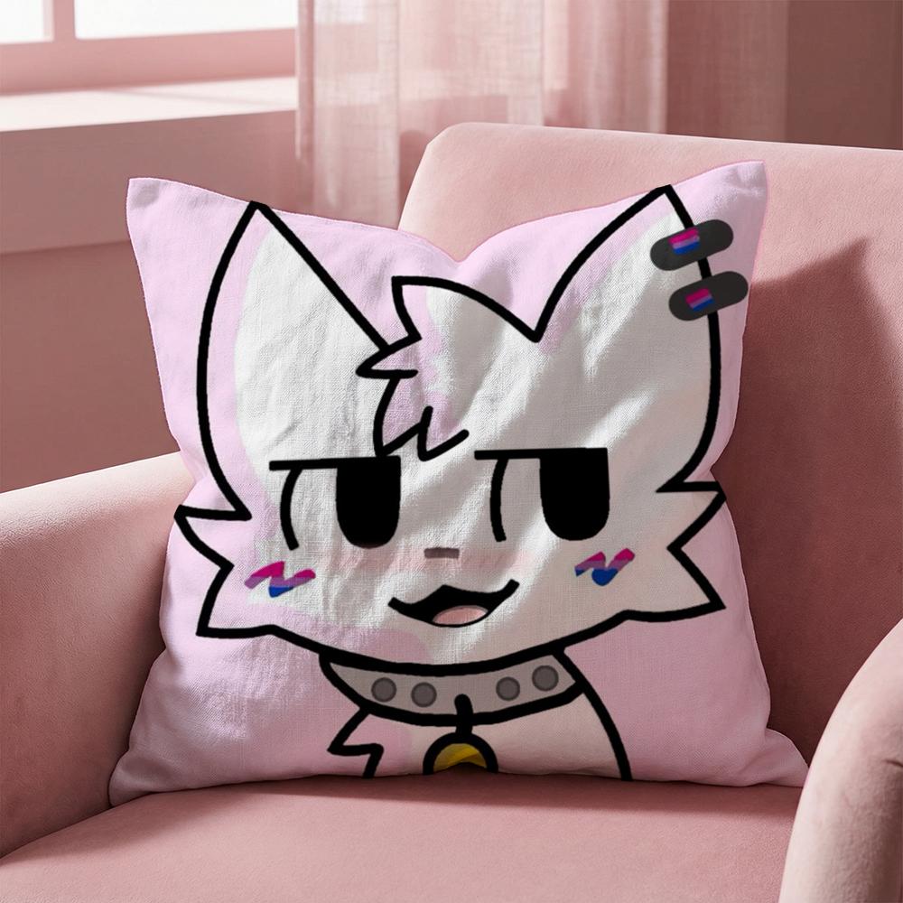 B-Boykisser Silly Cat Cute Cushion Cover Multi-Scene Pillow Cover for Home & Car - Reversible, Soft & Durable for Daily Use