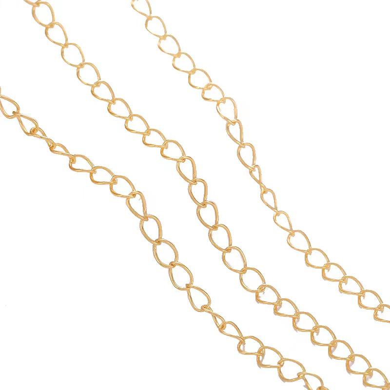DIY Jewelry Chain: Single Buckle Tail, Extension, Twist, Electroplated Necklace Matching Chain