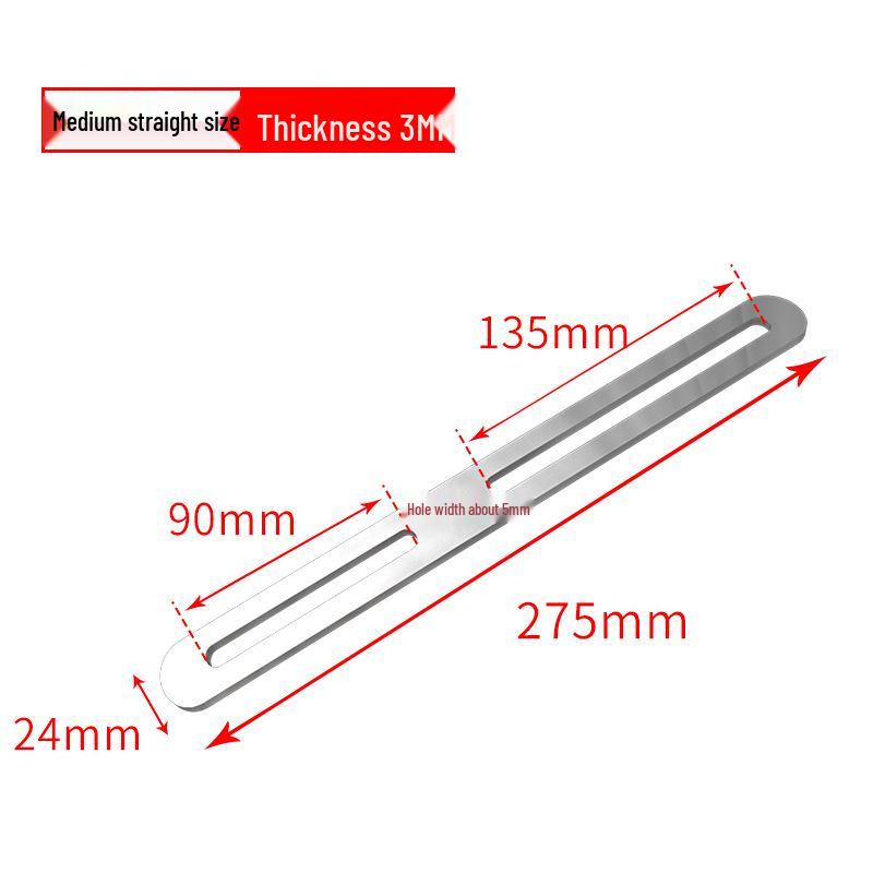 Stainless Steel 90° Movable L-Shaped Corner Bracket with Long Hole for Shelf Support