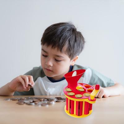 Yousheng Hand-cranked Coin Classifier 3D Printed Manual Coin Sorting Machine Coin Sorter Organizer Storage Box Coin Classification Tool Kids Adults