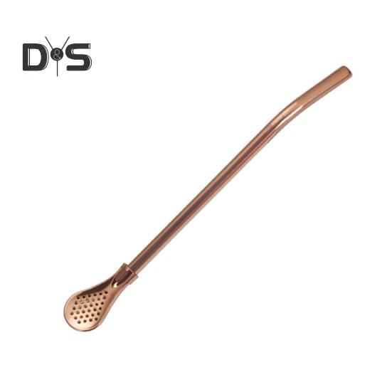 

Ложка-соломинка из нержавеющей стали для напитков, многоразовый фильтр для чая, соломинка для помешивания, многофункциональная, герметичная, для питья различных напитков 21cm