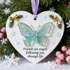 Friendship Sea Glass Butterfly Ornament Friends Are Angels Christmas Tree Ornament Handmade Sea Glass Art Friendship Keepsake for Best Friends