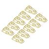 50 Pcs Paper Clips Coffee Cup Shape Office Home Plastic Coated Wire Golden Yellow Paper Clips for Notebook Bookmark