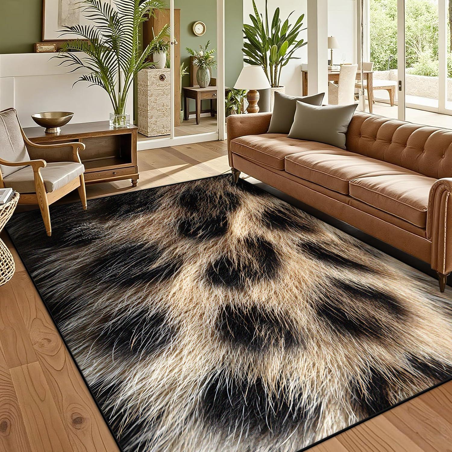 3D Animal Inspired Pattern Rugs Retro