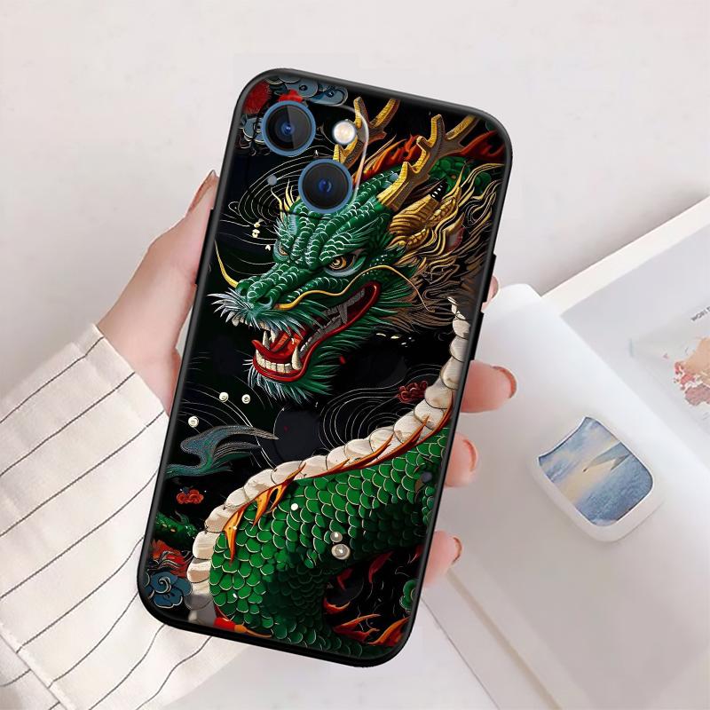 QE7 Chinese Dragon New High-End Shell Phone Case for iPhone SE X XS XR 16E 17 11 Pro Max 8 7 6 6s Plus Air