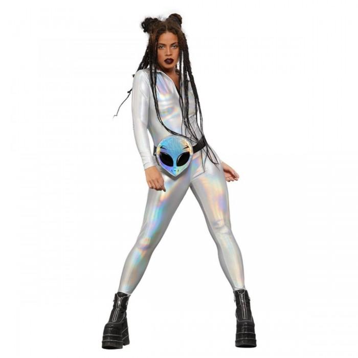 Fever Womens/Ladies Miss Whiplash Mirror Holographic Catsuit