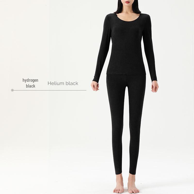 Damski Zestaw Termiczny Kaszmir Jedwab: Bezszwowa aksamitna podszewka góra i dół na jesień/zimę.