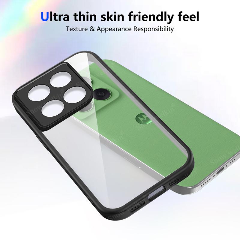 Przezroczyste Silikonowe Etui Dla Motorola Edge 70 edge70 Tylna część z PC Zderzak z TPU Odporne na Wstrząsy Przezroczyste Etui Na Telefon Pokrowiec Dla Moto Edge 70