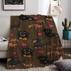 Sausage Dogs Warm Winter Blankets for Decorative Sofa Corgi Animals Blanket Double Beds Dachshund Bedspread On the Bed Knee Nap