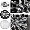 60mm 65mm Car Wheel Hub Center LM Stickers Styling for Nissan 350z 370z Altima Armada Frontier Kicks Leaf Nismo Pulsar Qashqai Juke