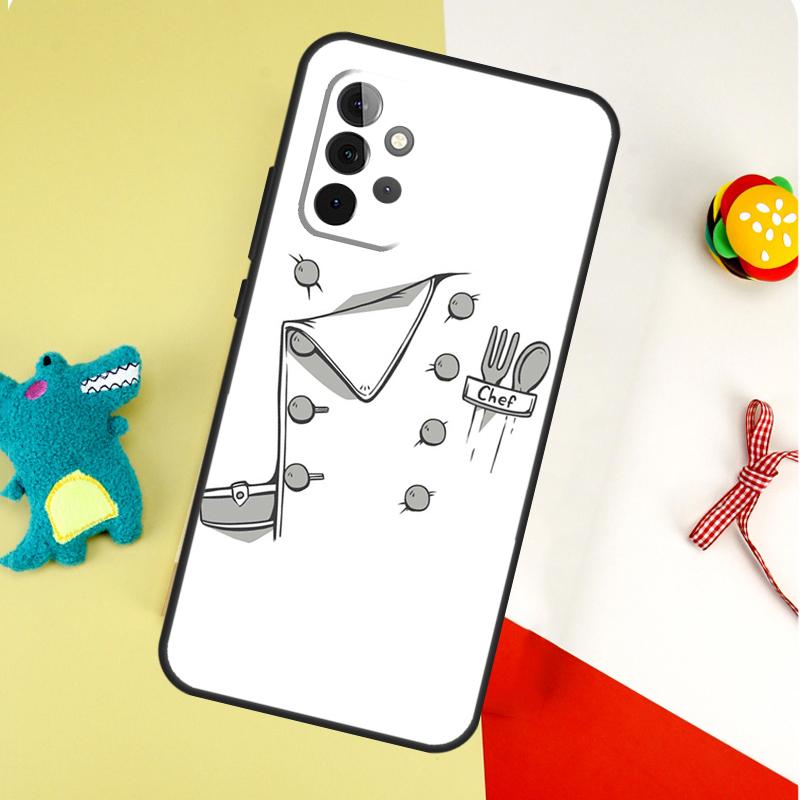 Baking Cook Chef Case For Samsung Galaxy A54 A34 A24 A14 A12 A22 A32 A42 A52 A72 A52S A51 A71 A13 A53 Cover