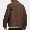 Adidas Originals Solid Color Logo Dual Zipper Work Jacket Unisex Jacket Brown HA1282