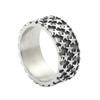 1pc Men's Titanium 316L Stainless Steel Five-Pointed Star Ring - Retro Punk Style 316L Stainless Steel Black Starry Sky Design, Durable Comfort Fit fo