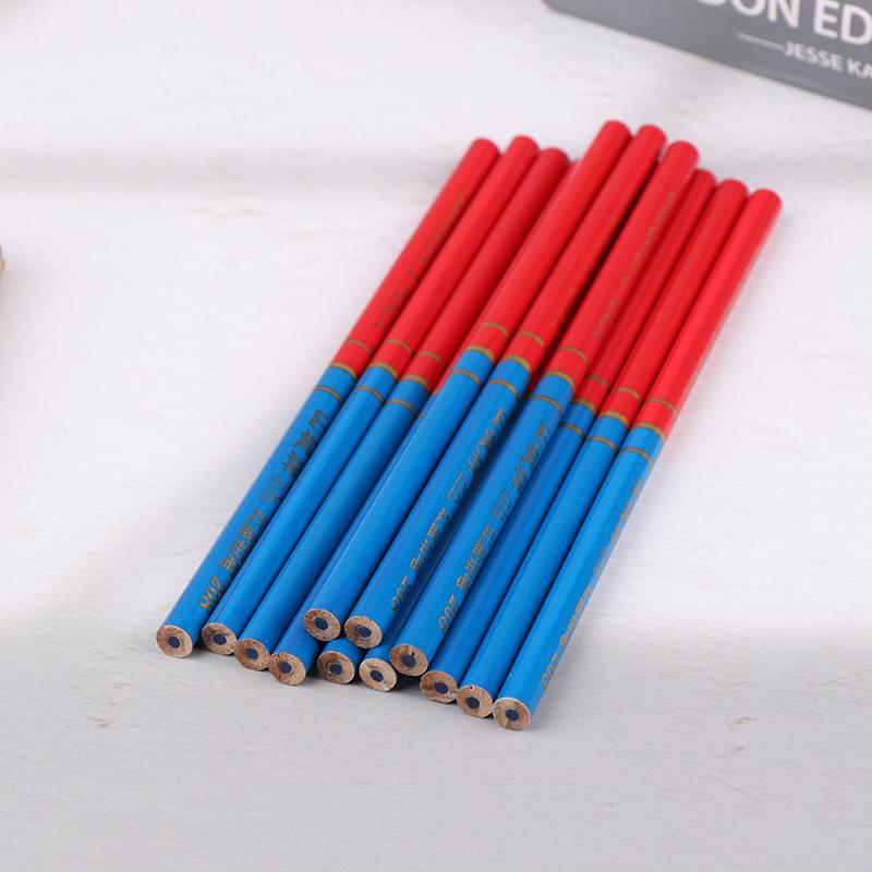 12Pcs Double Ended Colored Wooden Pencils Pre-Sharpened Red And Blue Pencils Checking Pencils For Checking Map Coloring