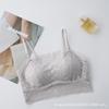 Lace Bra Suspender Adjustable Shoulder Strap Fixed Coaster Ice Silk Beautiful Back Chest Wrapped Sexy Strapless Bra