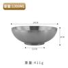 Korean 304 stainless steel noodle bowl commercial gold ramen bowl snail noodle bowl mixed with rice bowl big soup bowl