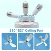 AC85-265V Electric Fan E27 Screw E27 Screw Mouth Fan Portable Ceiling Fan  Indoor Space