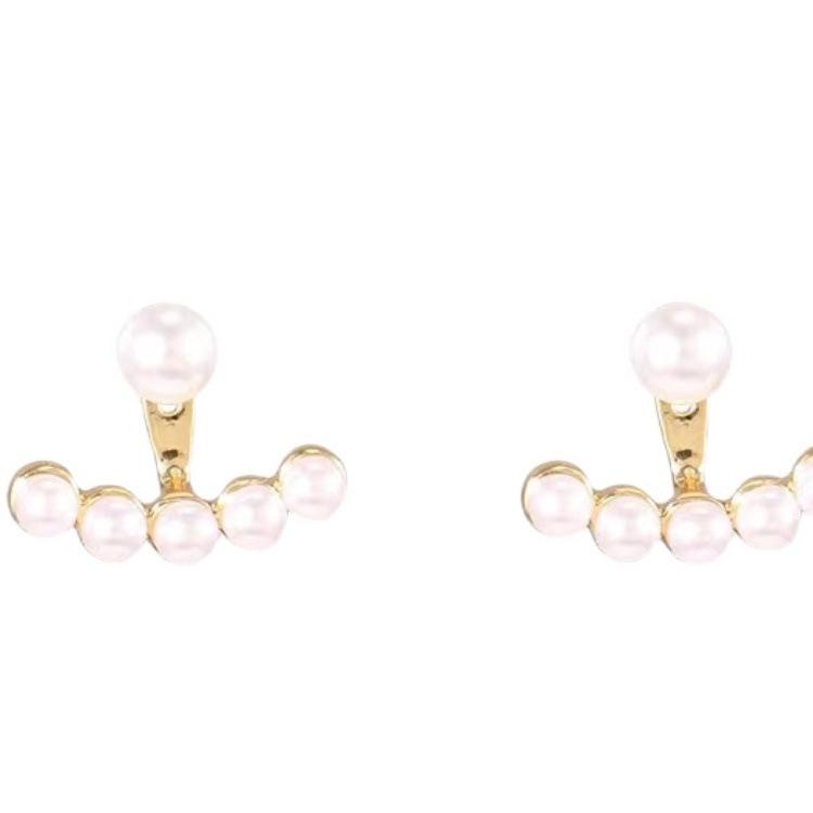 

Серьги с жемчугом Женские корейские нишевые легкие роскошные звезды с теми же высококачественными серьгами-гвоздиками Темперамент