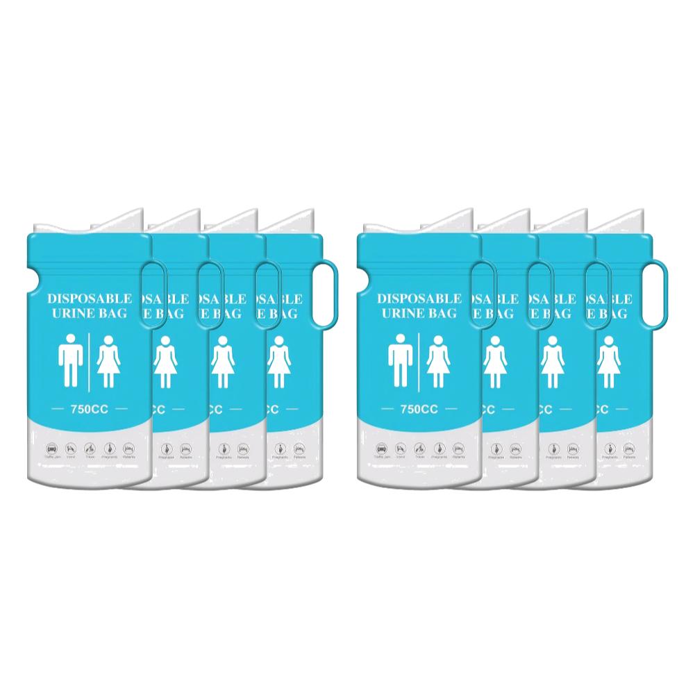 Portable Emergency Urinal Bags 800ML Disposable Travel Vomit Bag with Handle Outdoor Camping Mobile Toilet Pee Bag for Men Women