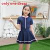 Costume da bagno intero per bambina stile vestito Poliestere Carino Principessa Costumi da bagno per bambini dai 2 ai 12 anni