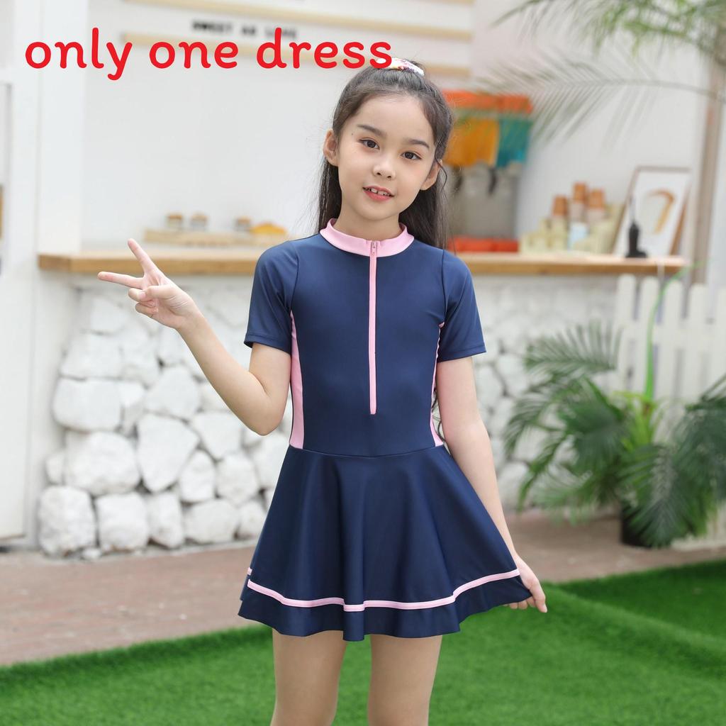 Costume da bagno intero per bambina stile vestito Poliestere Carino Principessa Costumi da bagno per bambini dai 2 ai 12 anni