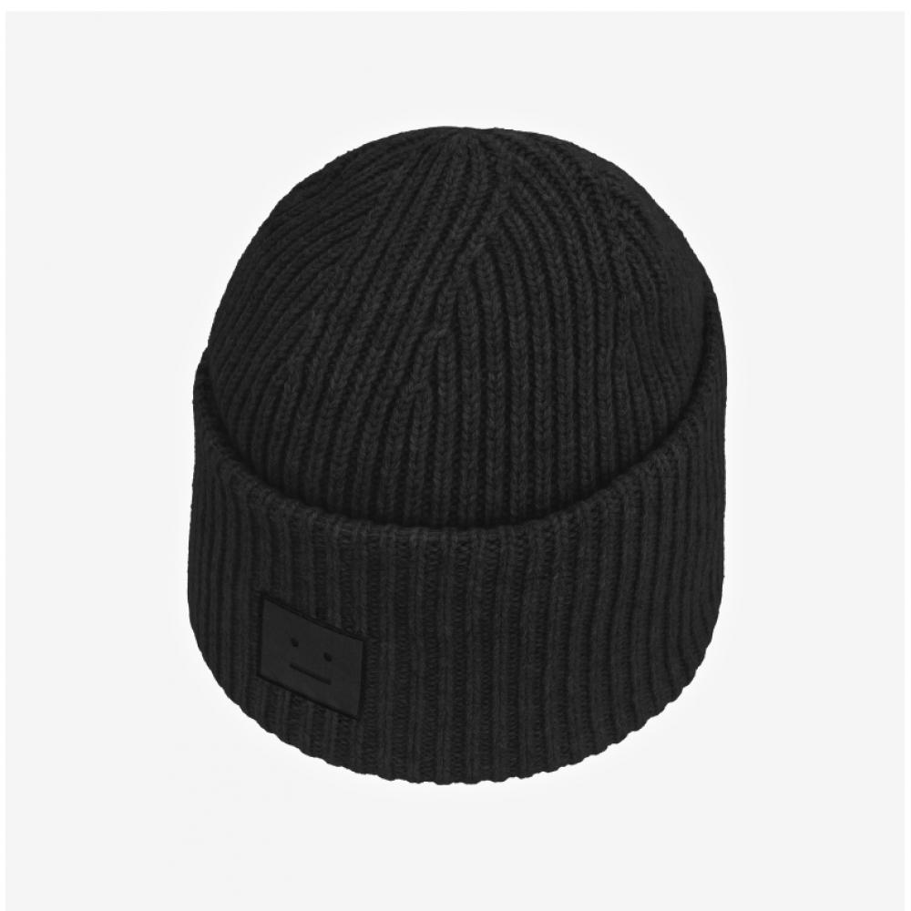 Acne Studios Face Logo Patch Beanie C40448 Black  900 