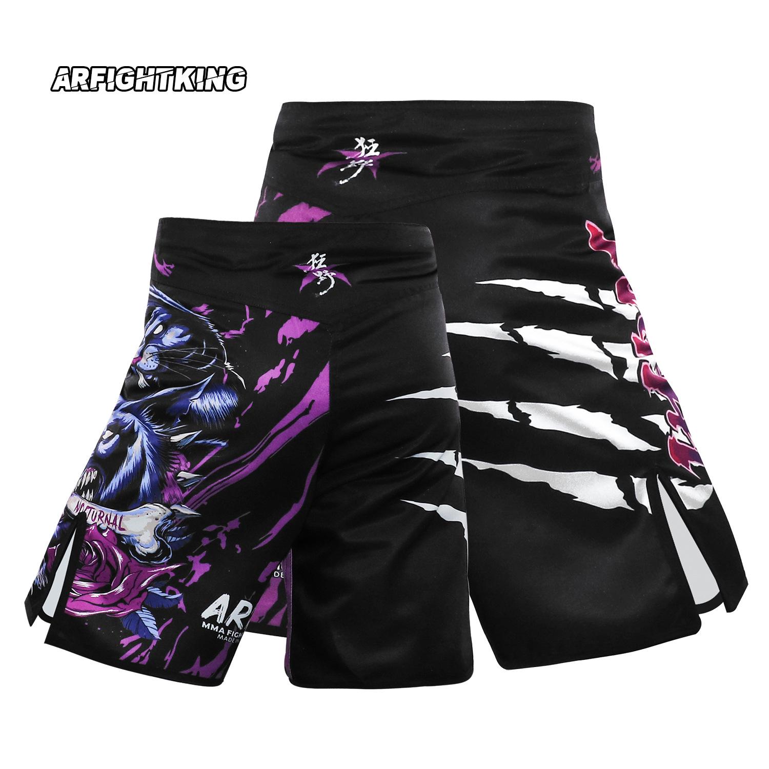 

Мужские дышащие шорты для ММА Dark Rhapsody для джиу-джитсу, муай-тай и кикбоксинга XL 175-195 lbs Waist 95CM чёрный