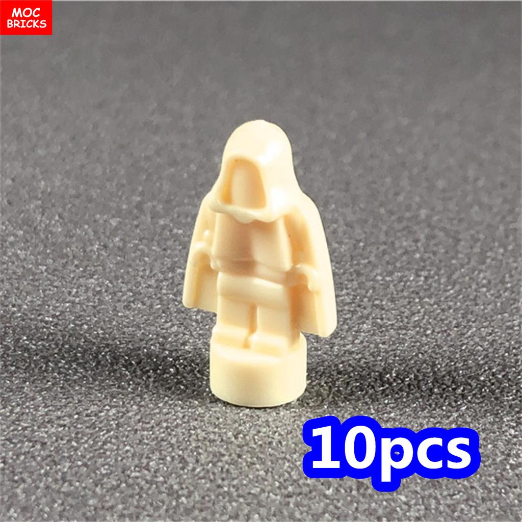 10pcs/lot MOC Bricks Figure 16478 1.8cm Mini Statue Hood Blank Model Building Blocks Custom Unprinted Dolls Kids Toys