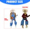 Spooky Skeleton Banjo Halloween Decoration With Vibrant Red And Yellow Plaid Design For Home Party Supplies Durable Plastic Construction