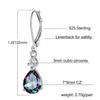 925 Sterling Silver Women's Earrings with Colorful Zirconia for a Glamorous and Elegant Look