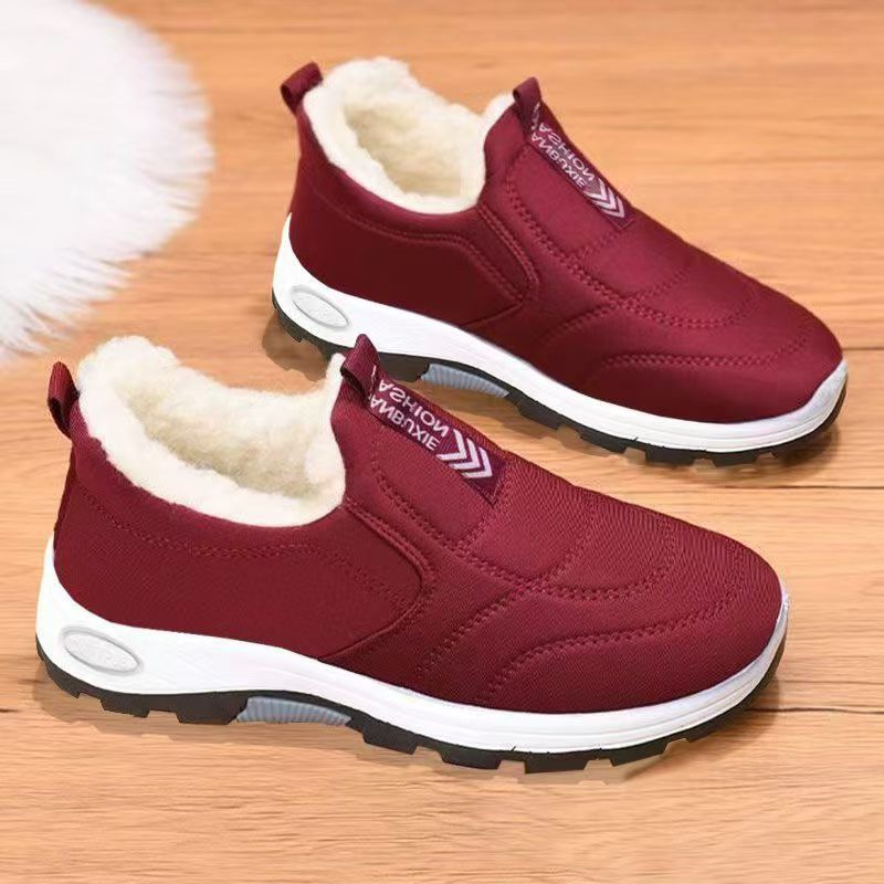 Cotton shoes women's winter women's shoes boots warm and comfortable mother shoes piled thickened snow boots women