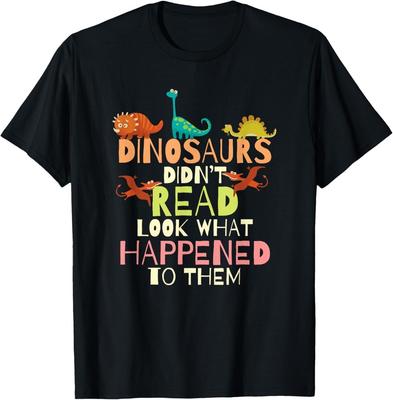 Dinosaurier haben nicht gelesen Schau was mit ihnen passiert ist Lehrergeschenk Unisex T-Shirt