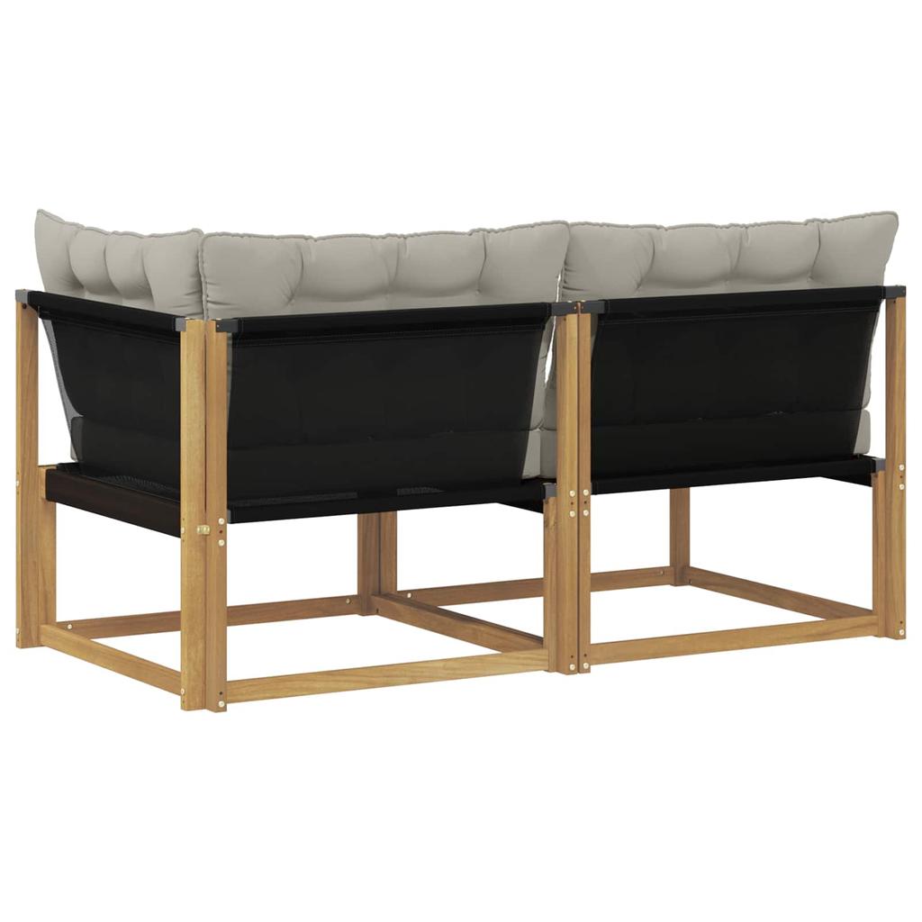 Modular Outdoor Sofa Units with Cushions White 162.5 x 83 x 73 cm