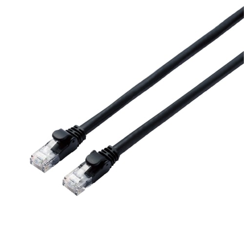 ELECOM LAN Cable CAT6A 3m Break Prevention Connector Standard Black LD-GPA/BK3
