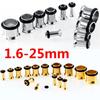 2pcs Stainless Steel Ear Flesh Tunnels Black Color No-Screwed Earrings Expander Earlet Gauges Piercings Body Jewelry