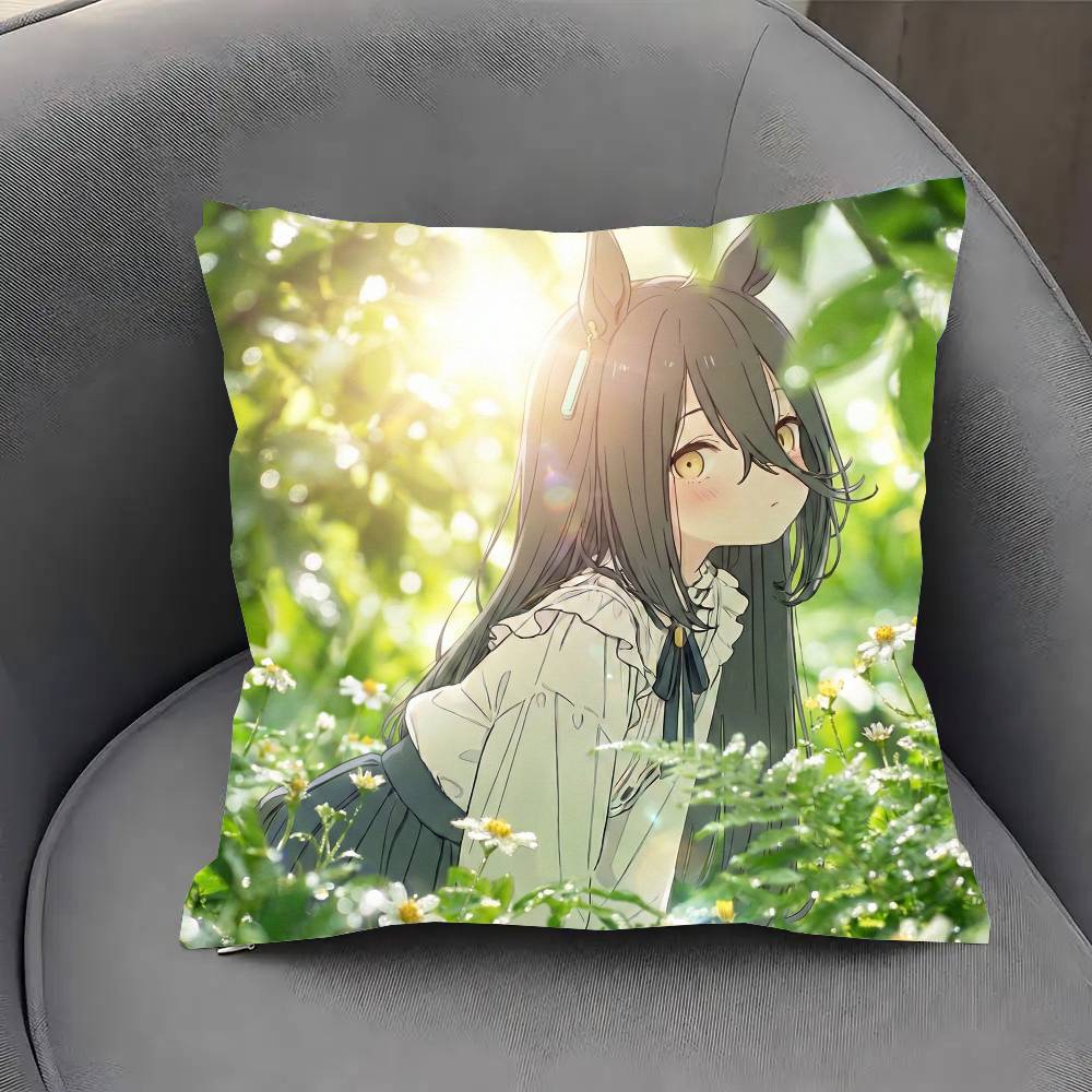 Manhattan Cafe Uma Mmusume Anime Pillow Case Fashion Square Pillowcase Bedroom Sofa Room Ins Decoration Leisure