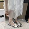Retro Stil Sommer Aushöhlen Damen Flats Sandalen Mode Partykleid Gladiatorschuhe Zapatos De Mujer