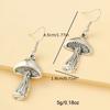 1 Pair Vintage Mushroom Drop Earrings Vegetarian Lover Jewelry for Women