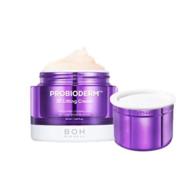 BIO HEAL BOH ProbioDerm 3D Lifting Cream 50ml (Main Product) + 50ml (Refill), Total 2 Items
