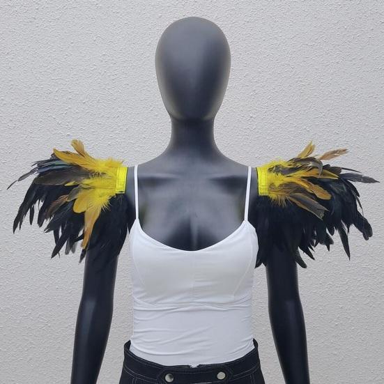 1 Paar Kunstveer Sjaal Schouderomslag Cape Zachte Verstelbare Band Gotisch Cosplay Feest Podiumoptreden Nepkraag Danser Kostuum Halloween