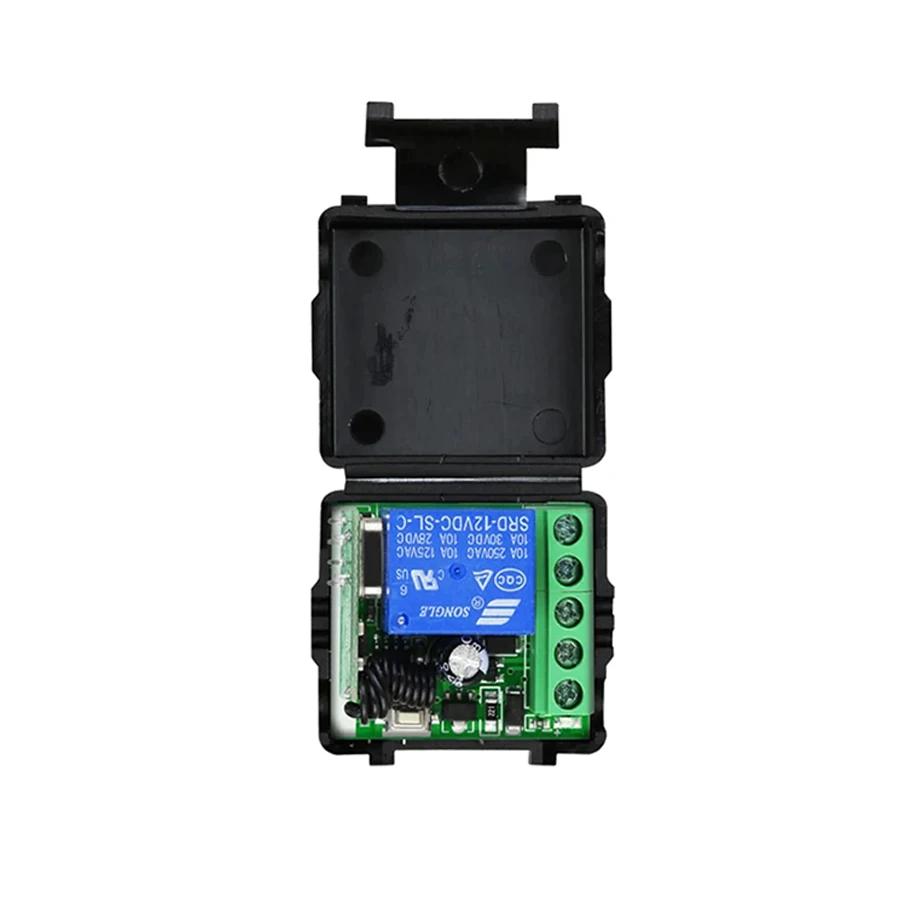 DC 12V Remote Control Smart Switch Universal RF 433MHz Gate Garage Door Led Lighting Asking Code Relay Receiver Mini Module 10A