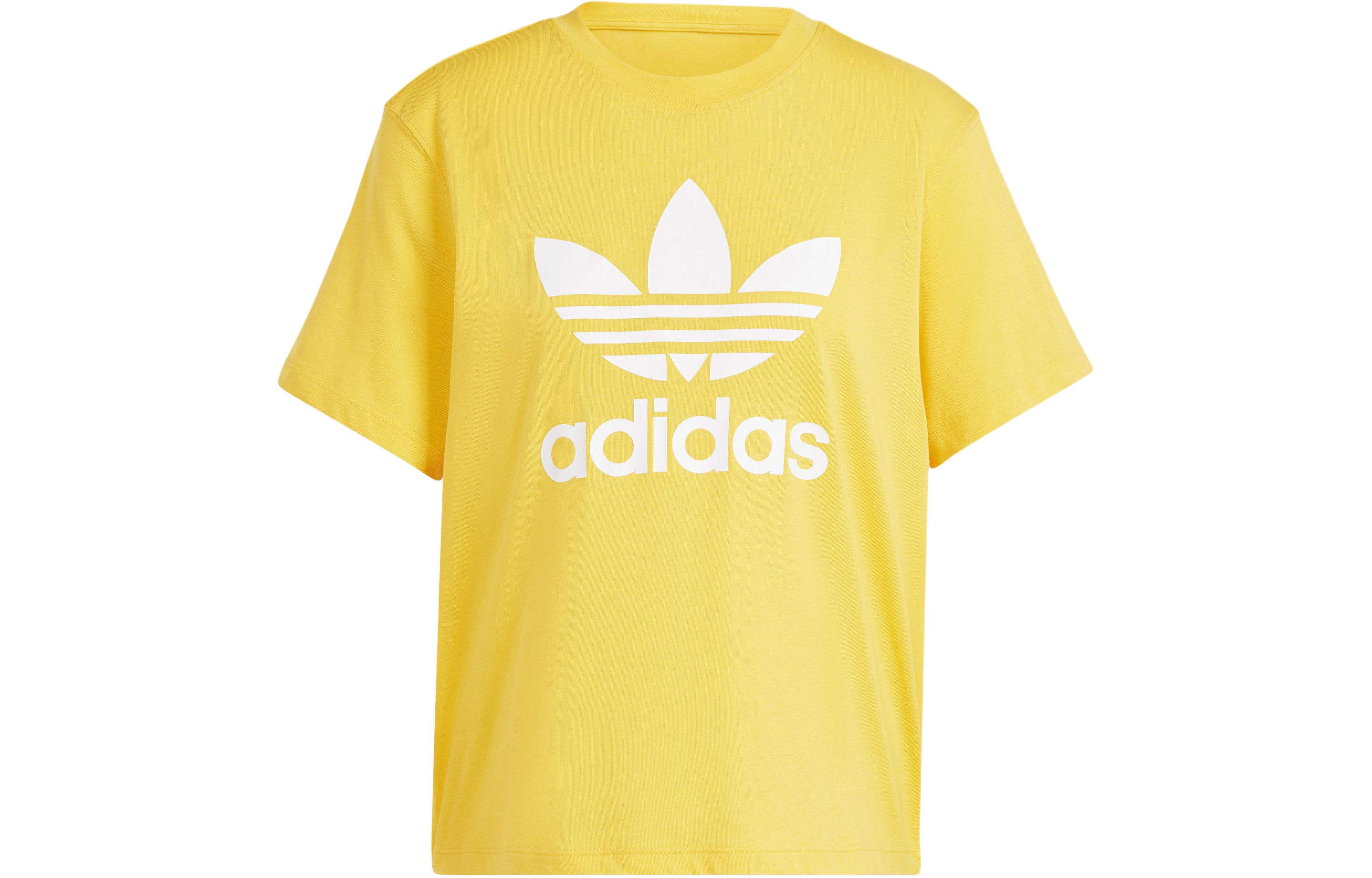 Adidas Originals Adicolor Drop Shoulder Sleeve T Shirt Women s Yellow IN8438 S