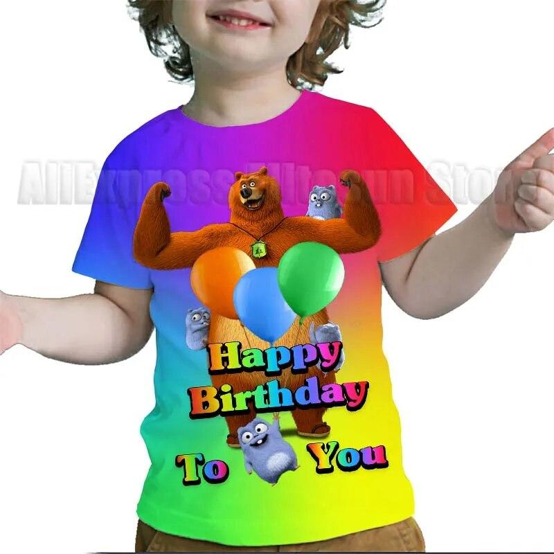 Camisetas con estampado 3D de Grizzy y los Lemmings para niños, camisetas de dibujos animados para niños y niñas, camisetas de Anime, camisetas de calle