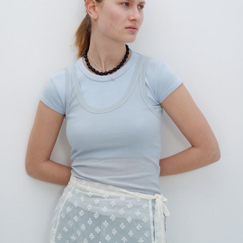 MONDAY EDITION Onyx With Ribbon Necklace