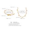 Yhpup Gift High Quality Delicate Bling AAA Cubic Zirconia Chic Chain Necklace Bracelet PVD Stainless Steel Premium Jewelry