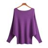 Loose Casual Fashion Bat Long Sleeve Women Sweater Solid Color Pullover Autumn Winter Knitted Tops Elegant Simple Sweaters Basic Clothing