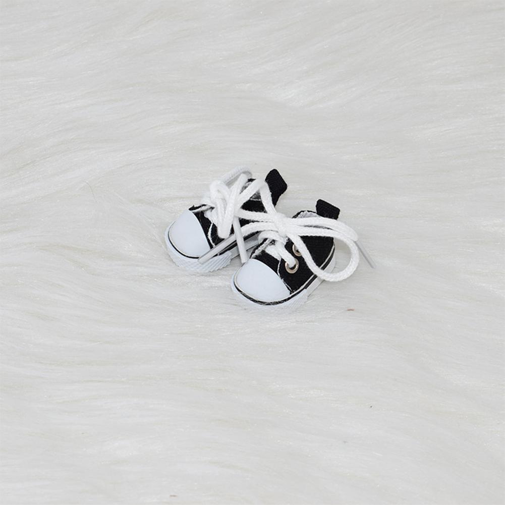 

17 см хлопчатобумажные туфли для кукол спортивные ботинки повседневная обувь для кукол, 3,8 см аксессуары для кукол DIY игрушки для кукол чёрный