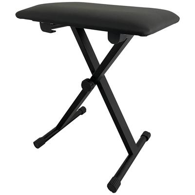 KC Kyoritz Keyboard Bench (Piano Stool), 3-Level Height Adjustment, Folding Chair, Black, KBBC-01/BK