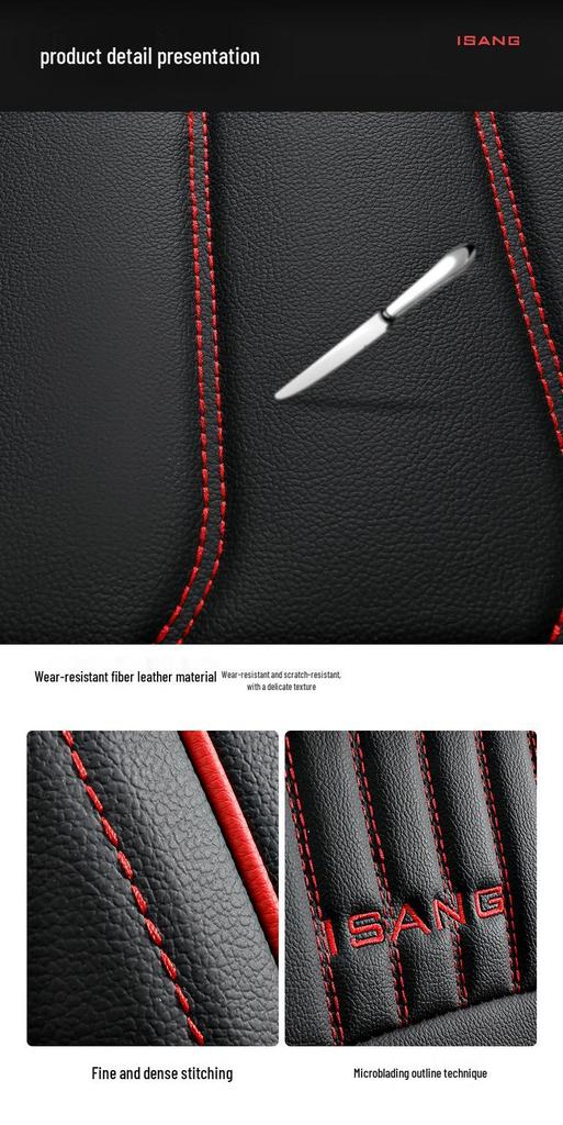 All-Season Full Leather Car Seat Cover - Universal Fit, Full Wrap Design